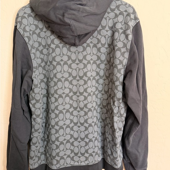 Coach Men's Monogram Black and Gray Hoodie - Picture 2 of 2